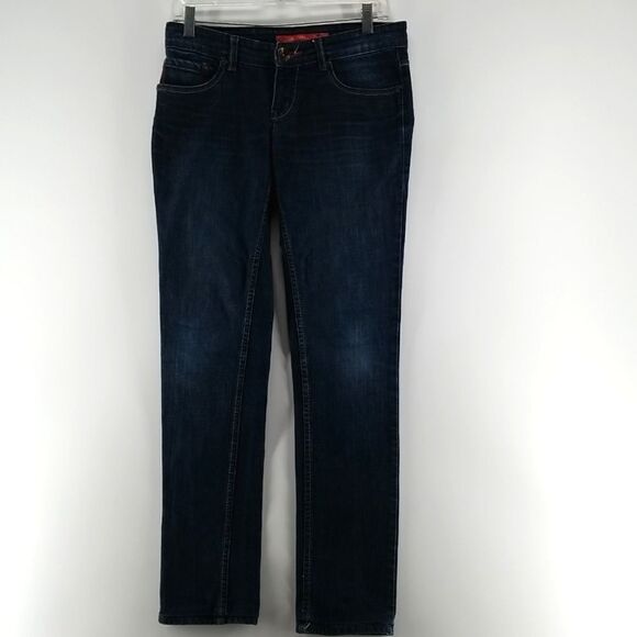 Vibe Denim - Vibe Jeans Women's Size 30 Blue Denim Full Zip Button Closure 5 Pocket Skinny